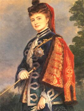 Hortense Schneider dans La Grande Duchesse de Gérolstein, tableau de Pérignon