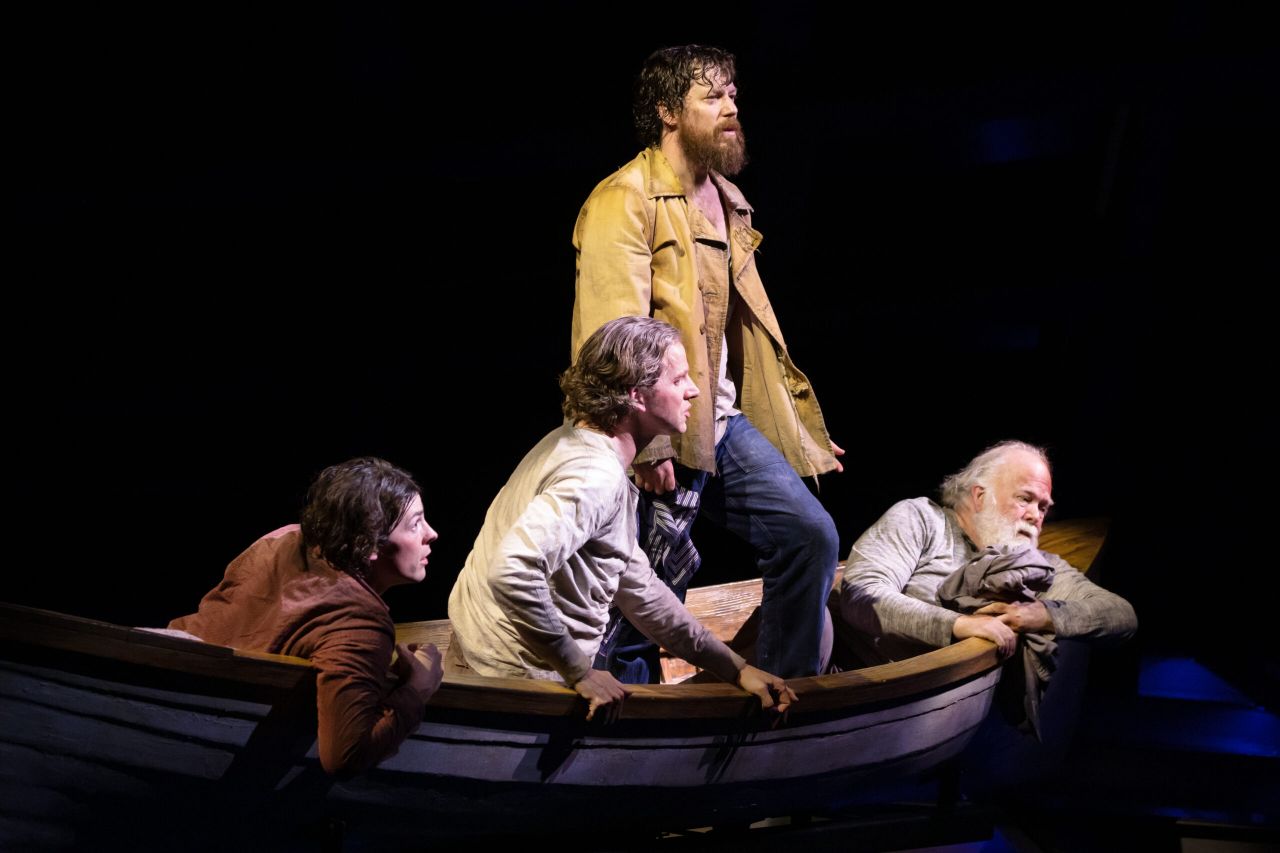 1 Adrian Blake Enscoe Stark Sands John Gallagher Jr. and Wayne Duvall in SWEPT AWAY. Photo by Julieta Cervantes scaled 1