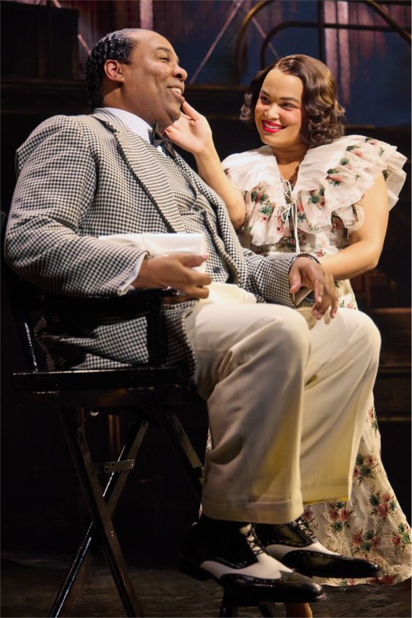 2 James Monroe Iglehart as Louis Armstrong and Kim Exum as Alpha Smith in A Wonderful World The Louis Armstrong Musical. ©Jeremy Daniel