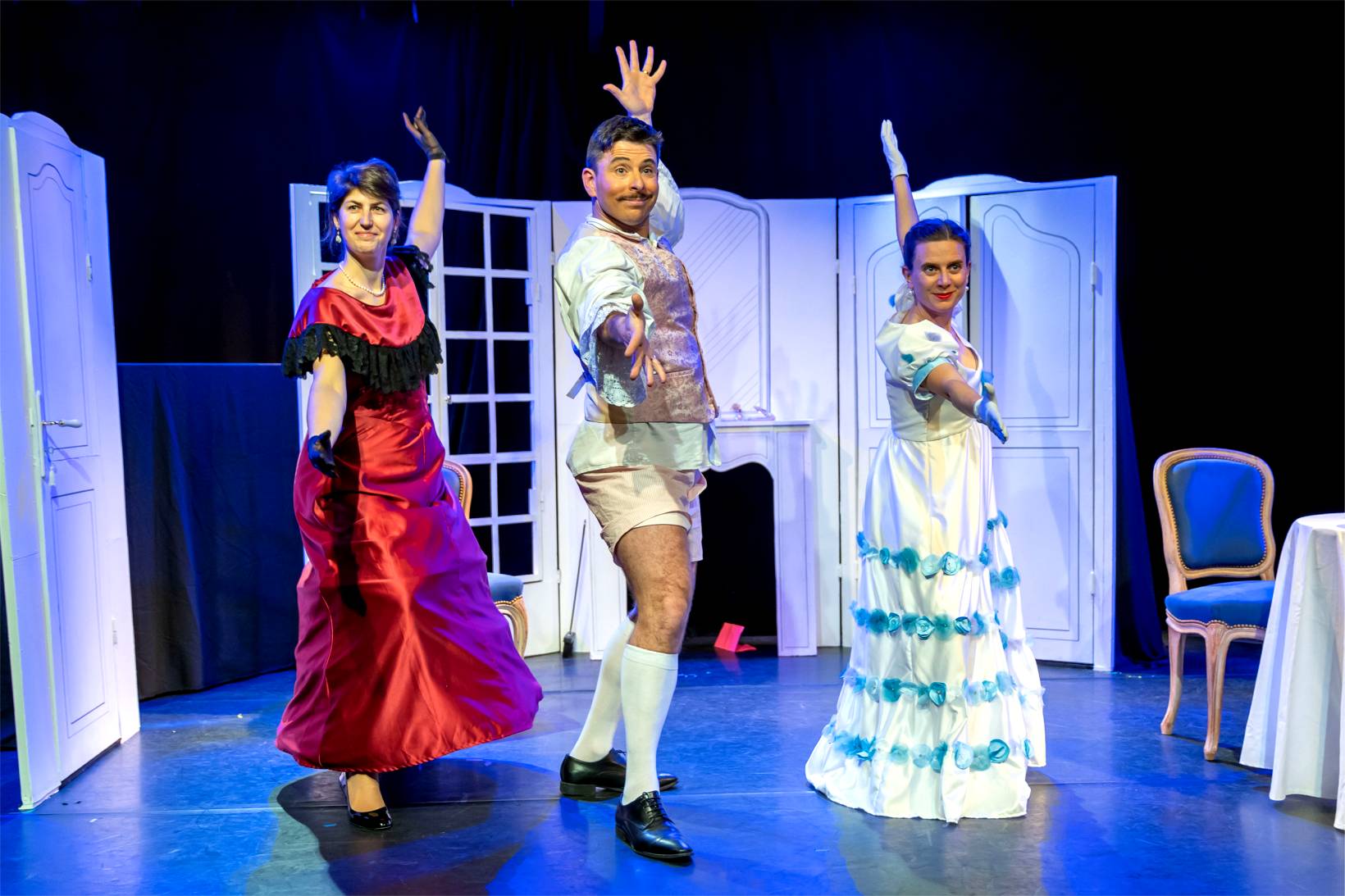 Deux Offenbach à l’Auguste-Théâtre 4 2 Charlotte Mercier Brice Poulot Derache et Lou Benzoni Grosset Photo Pascal Goncz